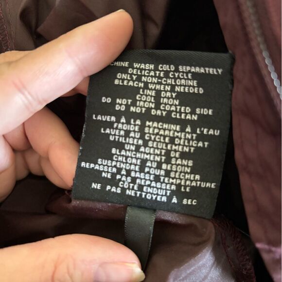 Cole Haan wine colored hooded rain jacket - Picture 5 of 14